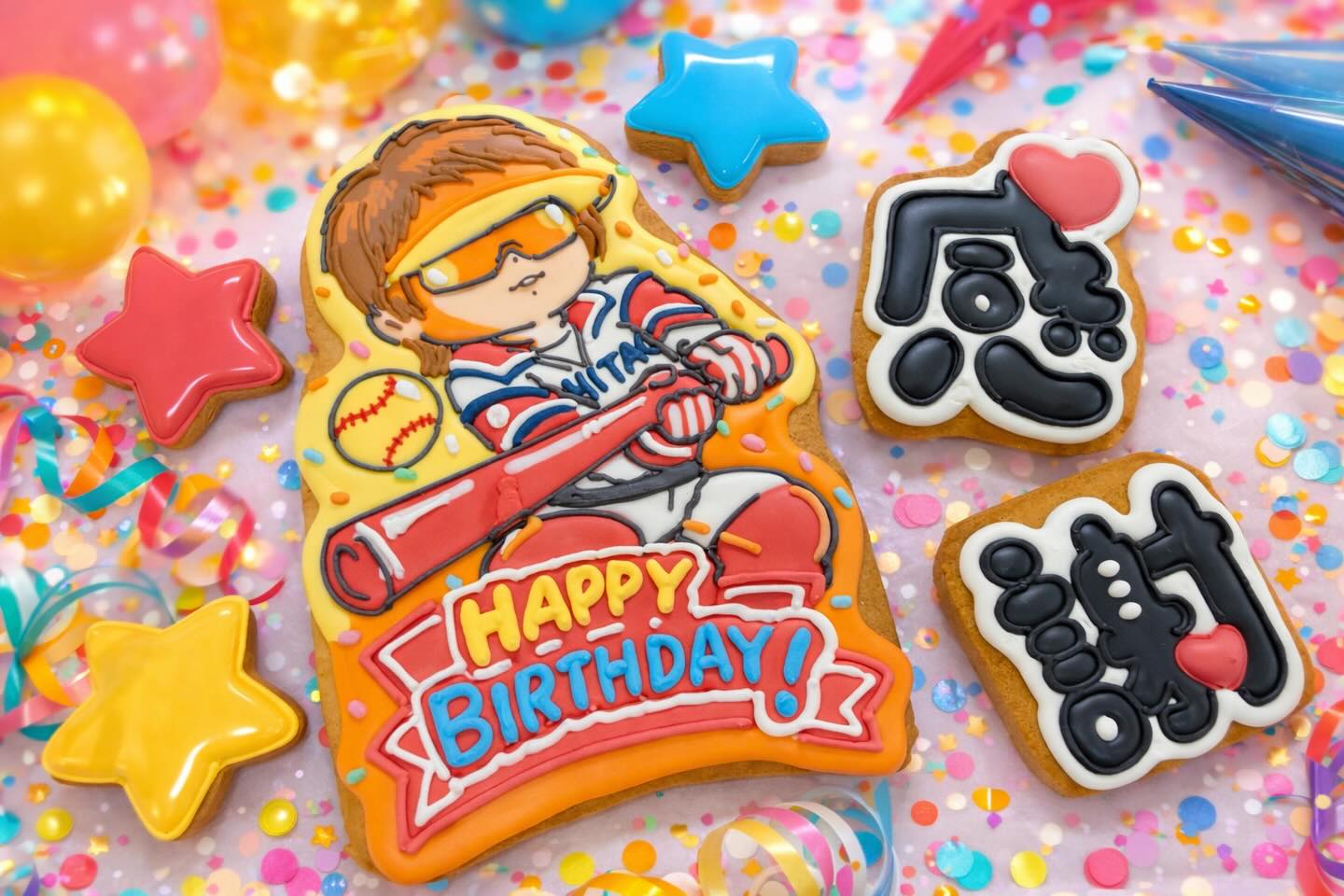 @mishina_masumi06  三科GM
いつもありがとうございます！
今期も応援してます️
@thespaledies 

ケーキトッパーのご注文でした♪

@taeko_utsugi